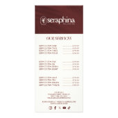 Aardse elegantielogo Schoonheid, Welzijn, Spa Marr Reclamekaart (Voorkant)