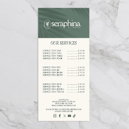 Aardse elegantielogo Schoonheid, Welzijn, Spa Sage Reclamekaart