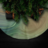 Aardse Emerald Strata | Groene en Gouden Inkt Agaa Kerstboom Rok