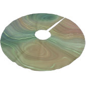 Aardse Emerald Strata | Groene en Gouden Inkt Agaa Kerstboom Rok (Gekanteld)