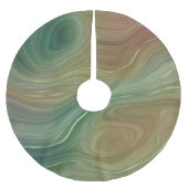 Aardse Emerald Strata | Groene en Gouden Inkt Agaa Kerstboom Rok (Voorkant)