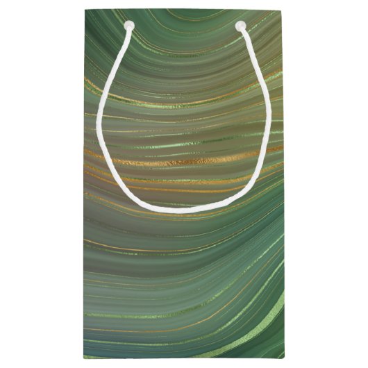 Aardse Emerald Strata | Groene en Gouden Inkt Agaa Klein Cadeauzakje (Achterkant)