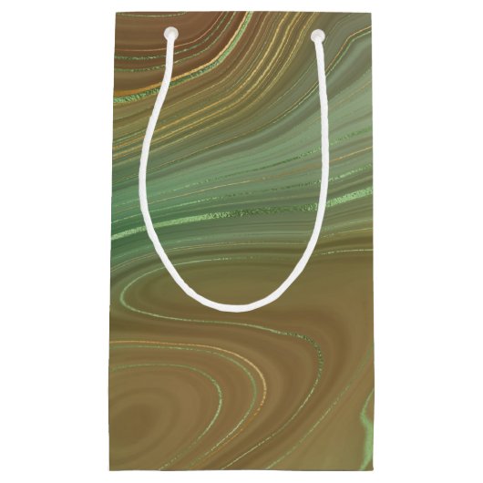 Aardse Emerald Strata | Groene en Gouden Inkt Agaa Klein Cadeauzakje (Voorkant)