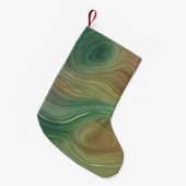 Aardse Emerald Strata | Groene en Gouden Inkt Agaa Kleine Kerstsok (Voorkant (Hangend))