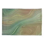 Aardse Emerald Strata | Groene en Gouden Inkt Agaa Kussensloop (Achterkant)