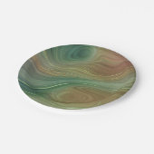 Aardse Emerald Strata | Groene en Gouden Inkt Agaa Papieren Bordje (Gekanteld)