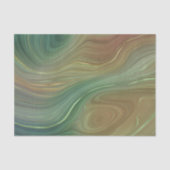 Aardse Emerald Strata | Groene en Gouden Inkt Agaa Tissuepapier (Voorkant)