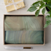 Aardse Emerald Strata | Groene en Gouden Inkt Agaa Tissuepapier (Geschenk)