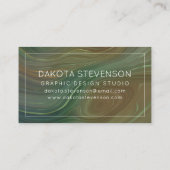 Aardse Emerald Strata | Groene en Gouden Inkt Agaa Visitekaartje (Achterkant)