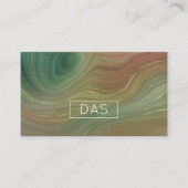 Aardse Emerald Strata | Groene en Gouden Inkt Agaa Visitekaartje (Voorkant)