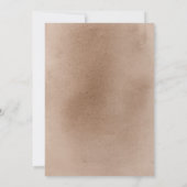 Aardse en witte bloemen Boho Bruiloft Feest Kaart (Achterkant)