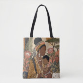 Aardse Erfenis | Protea & Mudcloth Tote Bag (Voorkant)