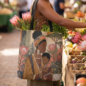Aardse Erfenis | Protea & Mudcloth Tote Bag