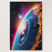 Aardse galactische buitenruimte fenomeen orkaan legpuzzel (Verticaal)