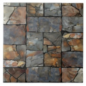 Aardse gegroefde Flagstone Tegel texturen Tegeltje (Voorkant)