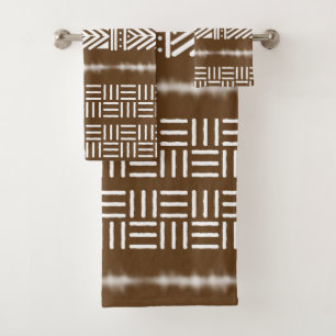 Aardse gekleurde Afrikaanse modder doek ontwerp ha Bad Handdoek