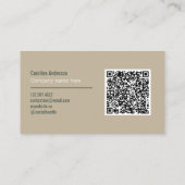 aardse gekleurde vormen visitekaartje (Achterkant)