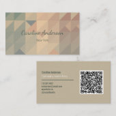 aardse gekleurde vormen visitekaartje (Voorkant / Achterkant)