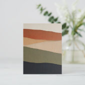 Aardse Gelaagde Landschap Abstract Briefkaart (Staand voorkant)