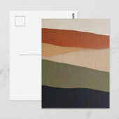 Aardse Gelaagde Landschap Abstract Briefkaart (Voorkant / Achterkant)