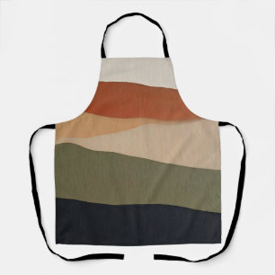 Aardse Gelaagde Landschap Abstract Schort