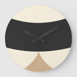 Aardse geometrie journaal – wandkunst en decoratie grote klok