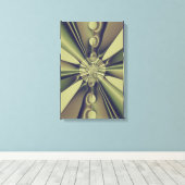 Aardse Geometrische Abstracte Moderne Kunst Canvas Afdruk (Insitu (Houten vloer))