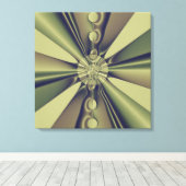 Aardse Geometrische Abstracte Moderne Kunst Canvas Afdruk (Insitu (Houten vloer))