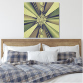 Aardse Geometrische Abstracte Moderne Kunst Canvas Afdruk (Insitu (Slaapkamer))