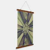 Aardse Geometrische Abstracte Moderne Kunst Hangend Wandkleed (Gebogen)