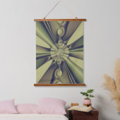 Aardse Geometrische Abstracte Moderne Kunst Hangend Wandkleed (Slaapkamer)