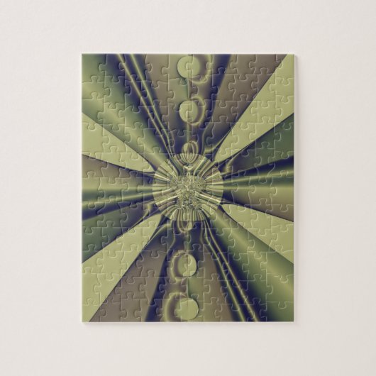 Aardse Geometrische Abstracte Moderne Kunst Legpuzzel (Verticaal)