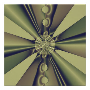 Aardse Geometrische Abstracte Moderne Kunst Perfect Poster