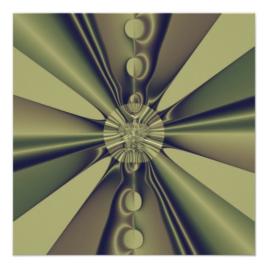 Aardse Geometrische Abstracte Moderne Kunst Perfect Poster (Voorkant)