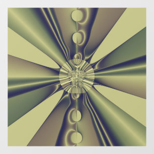 Aardse Geometrische Abstracte Moderne Kunst Raamsticker