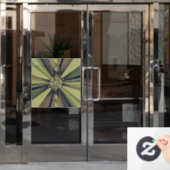 Aardse Geometrische Abstracte Moderne Kunst Raamsticker (Kantoordeur)