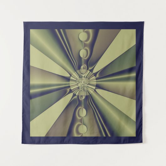 Aardse Geometrische Abstracte Moderne Kunst Wandkleed (Voorkant)