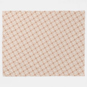 Aardse geometrische abstracte patroonontwerp fleece deken (Voorkant (Horizontaal))