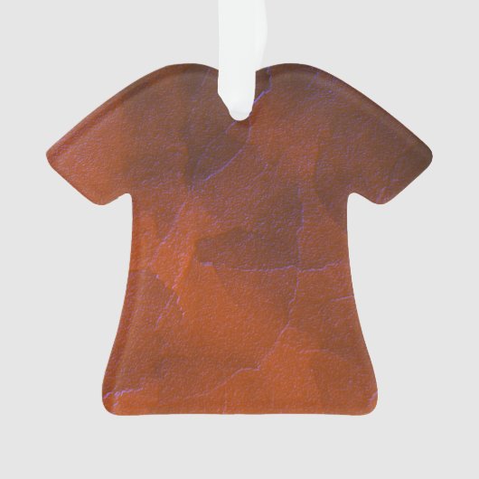Aardse gestructureerde glazen abstracte kunst oran ornament (voorkant)