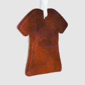 Aardse gestructureerde glazen abstracte kunst oran ornament (voorkant)