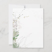 Aardse groen Waterverf gepersonaliseerde naam Notitiekaartje (Achterkant)