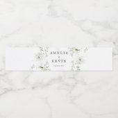 Aardse groen Waterverf gepersonaliseerde namen Waterfles Etiket (Enkel label)