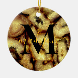 Aardse Groene Kwarts Agaat monogram Keramisch Ornament