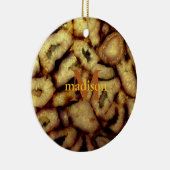 Aardse Groene Kwarts Agaat monogram Keramisch Ornament (Rechts)