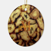 Aardse Groene Kwarts Agaat monogram Keramisch Ornament (Links)