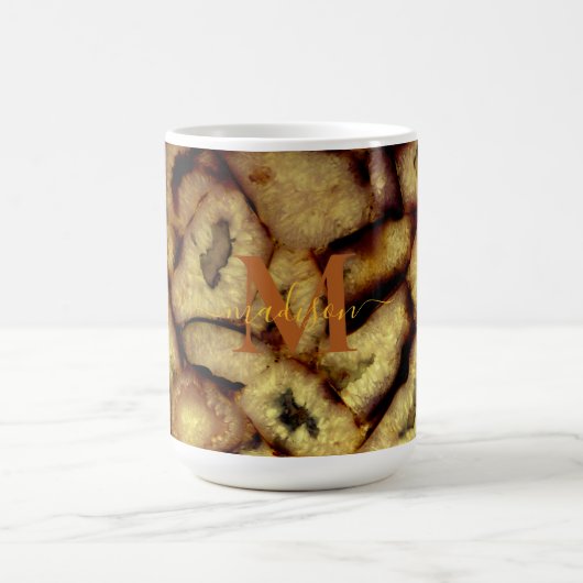 Aardse Groene Kwarts Agaat monogram Magische Mok (Midden)