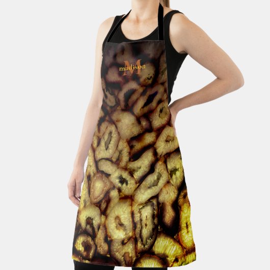 Aardse Groene Kwarts Agaat monogram Schort (Insitu)