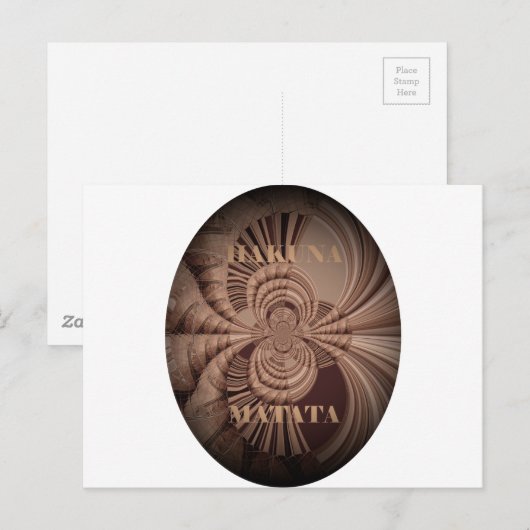 Aardse Hakuna Matata Art Print Briefkaart (Voorkant / Achterkant)