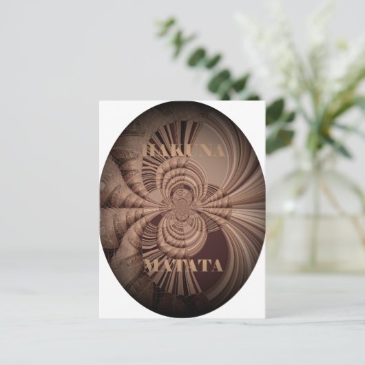 Aardse Hakuna Matata Art Print Briefkaart (Staand voorkant)