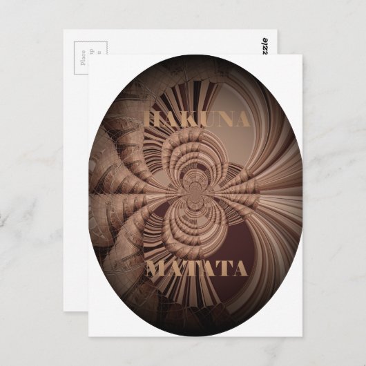 Aardse Hakuna Matata Art Print Briefkaart (Voorkant / Achterkant)